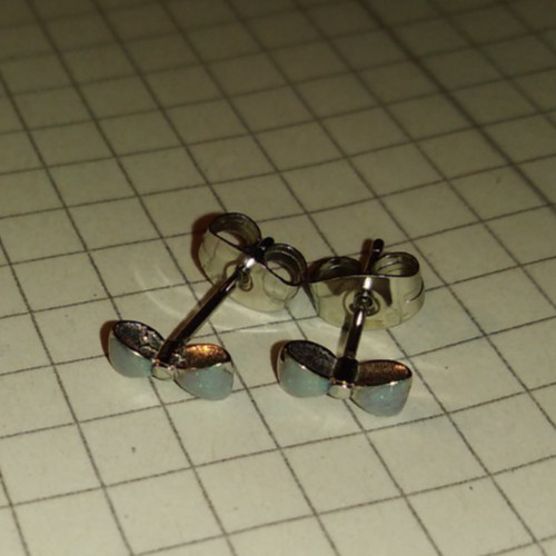 Ohrstecker schleifchen silbern - ohrstecker,