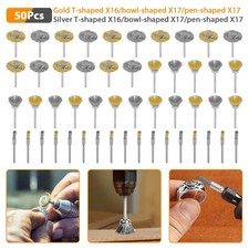 50x Mini Messingbürste Drahtbürste Stahldrahtbürsten Set für Dremel Bohrmaschine
