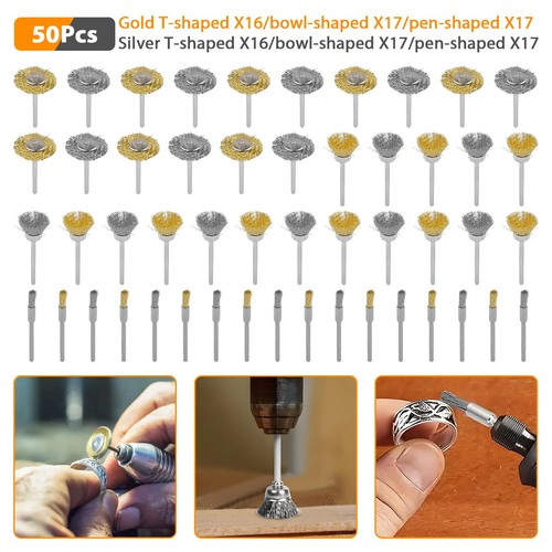 50x mini messingbürste - 50x,