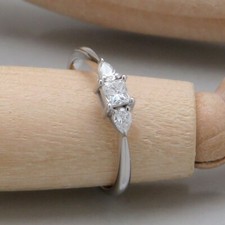 Ring Solitär Verlobung Damen Gold 0,33ct G-si Diamant in 750/18K Weißgold Gr. 54