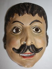 Holzmaske Larve Scheme Faschings Maske Fasnet Maskera Perchten Krampus