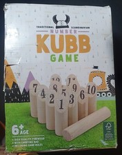 Number Kubb Game Traditional Scandinavian Spiel Wurfspiel Schach Holz