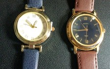 2 Design Damenarmbanduhren mit  Lederband-Adoraa+Eternal Love