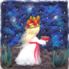 ♥WOLLBILD HEILIGE LUCIA