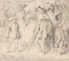 Historische Waldszene mit