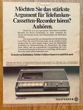 Telefunken Cassetten Recorder partysound 201 Original 1975 Vintage Ad Werbung