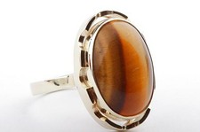 Tigerauge Ring 17 x 11 mm 333