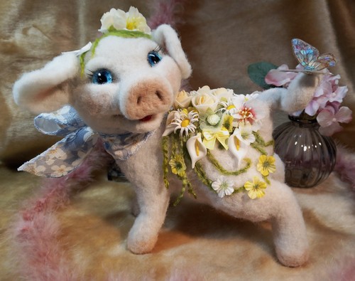 Ooak schweinchen gefilzt - ooak,