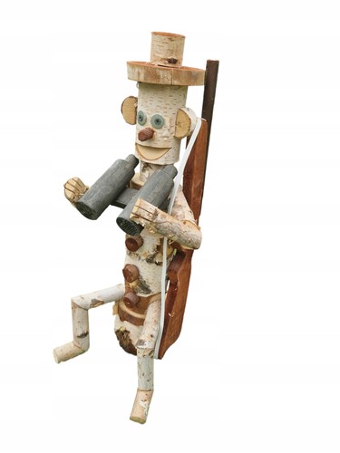 Holzfigur für den garten - holzfigur,