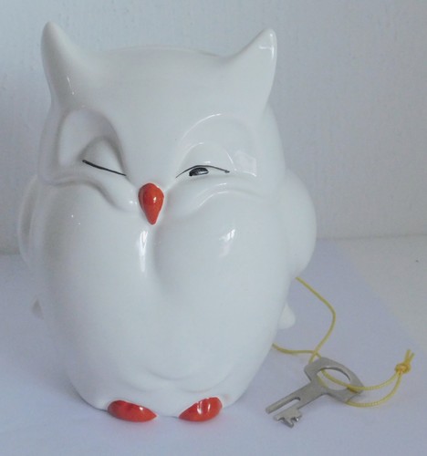 Spardose porzellanfigur eule - spardose,