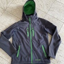 Softshelljacke - Grau - Gr. M - grünes Futter