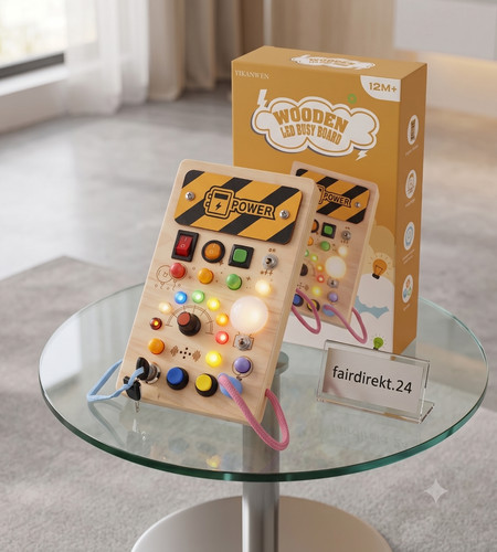 Led busy board montessori holz - busy,
