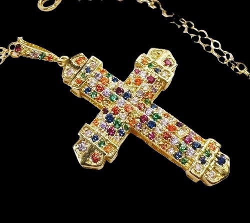 750er gold kreuz - kreuz, +