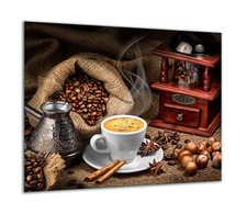Herdabdeckplatten Ceranfeldabdeckung Spritzschutz Glas 60x52cm Kaffee