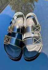 Proenza Schouler x Birkenstock Milano PS Gr. 41 schwarz Leder Neuwertig NP 360