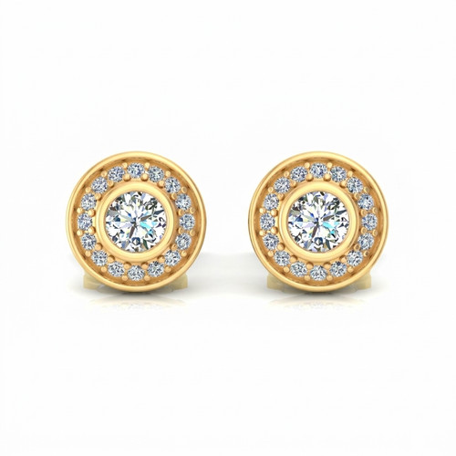 Echte 14k gelbgold 1ct paar - echte,