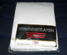 DDR Bettwäsche 2x Spannbettlaken Vintage unbenutzt OVP 1.Wahl Wäscheunion