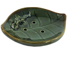 Keramik räucherteller blatt - keramik,