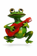 Frosch Figur mit Gitarre •