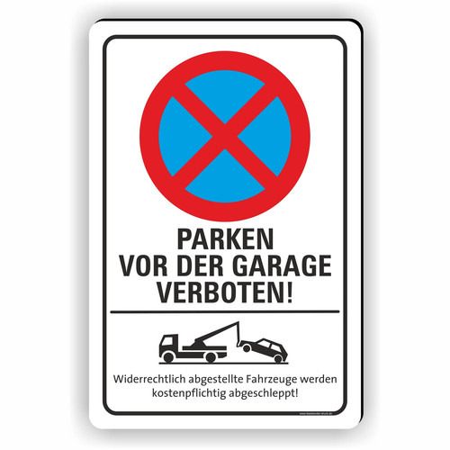 Parken vor garage verboten - parken,