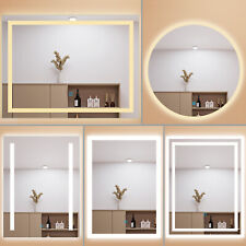 Badspiegel LED Spiegel Warm/Neutral/Kaltweiß Dimmbar MEMORY Touch/Wandschalter