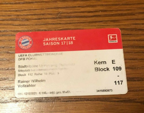 Sammler ticket bayern - ticket, fc