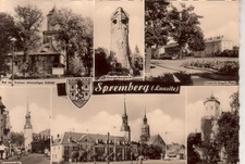Postkarte :   SPREMBERG / Niederlausitz - Ansichten mit Wappen   ; ca. 1960