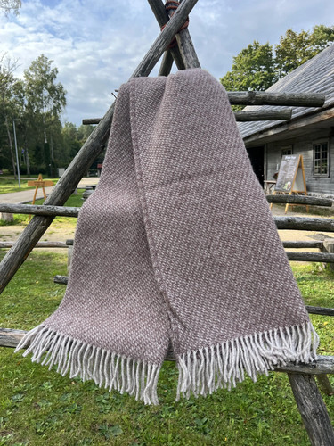 Klippan wolldecke taupe - taupe, braun