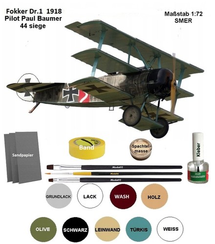 Fokker triplane modell - dr.1,
