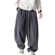Herren Baggy Harem Hose Hip Hop Freizeit Hose Kung Fu Hose weite Jogginghose