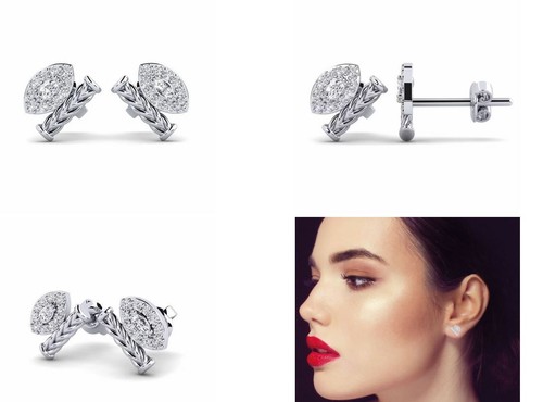 Diamant ohrringe k - diamant, 14