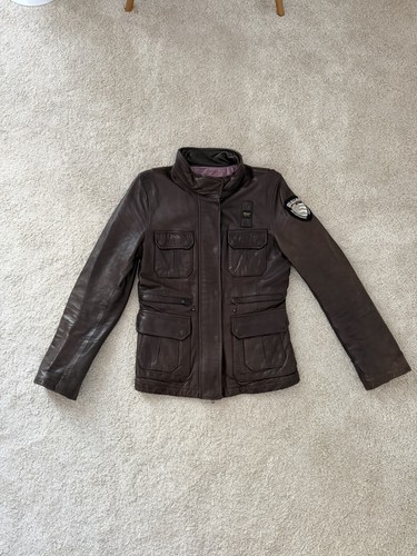 Blauer lederjacke jacke - blauer,