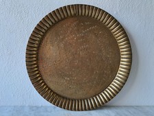 Rundes Messing Tablett 33cm Platte Kerzentablett 
