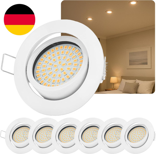 Led einbaustrahler 230v - 6x,