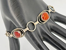 Designer Armband Armreif Bernstein Amber Vintage 835 er Silber - Fischland -