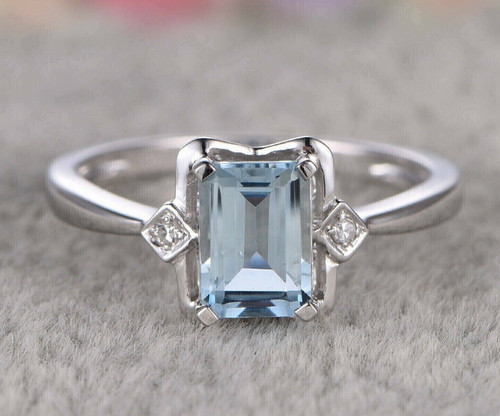 Blauer topas diamant ring - blauer, &