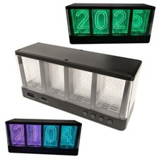 Tischuhr 3D Röhren Optik RGB