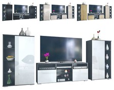 Wohnwand Lowboard Vitrine