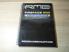 Bedienungsanleitung / User's Guide RME Fireface 800