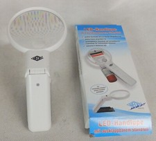 WEDO LED Handlupe mit ausklappbarem Standfuss Vergrösserung 2,5 bzw. 5 fach