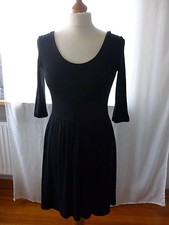 Figurbetontes Kleid schwarz mit 1/2-arm " COTTON ONE " GR. XS  32 -34