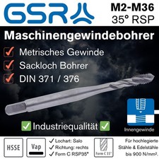 GSR Gewindebohrer M2-M36 zur