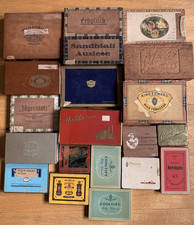 Konvolut 20 Blechdosen Holzkisten Zigarren Cigarillos Sandblatt Dannemann u.a.