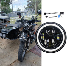 7'' Motorrad LED Hi/Lo Scheinwerfer E-Geprüft für Ural K750 M72 MT16 MT12 MT10