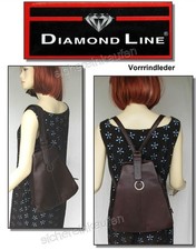 Damen-Rucksack oder Schultertasche dunkelBRAUN 1721-b /2in1Vollrindleder