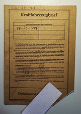 Fahrzeugbrief KFZ Brief W108