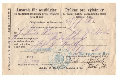 Ausweis ausflügler - ausweis,