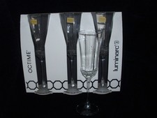 4 Stück Luminarc Octime achteckig  Sektgläser Sektglas France made, 80er Design