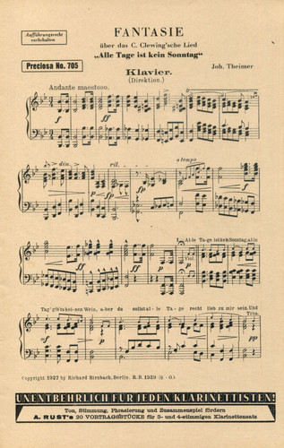 Fantasie über das - lied:, "alle