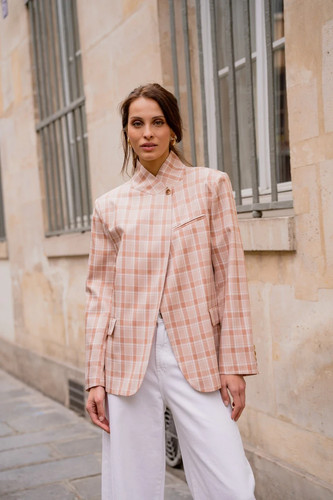 Asymmetrische damen blazer - asymmetrische,